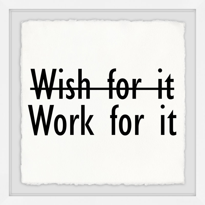 «Work for It II» - reproduction de cadre photo, H 12 po x l 12 po x P 1,5 po