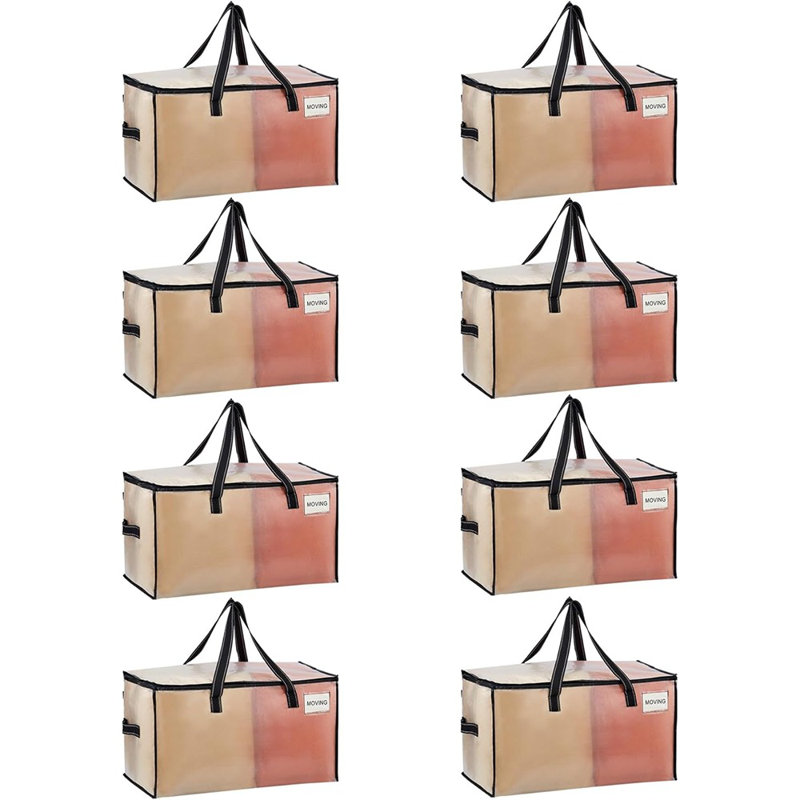 Paquet de 8 sacs de rangement pliables robustes pour le déplacement, les édredons, les couvertures et le rangement saisonnier