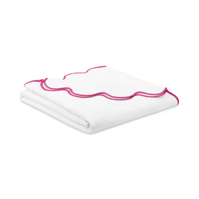 Honeycomb Pique Scalloped Coverlet