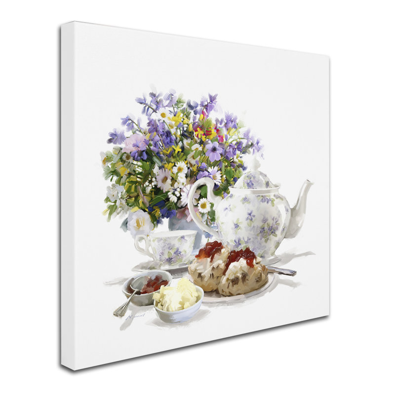 Armand «Cream Tea II», reproduction sur toile, H 24 po x l 24 po x P 2 po