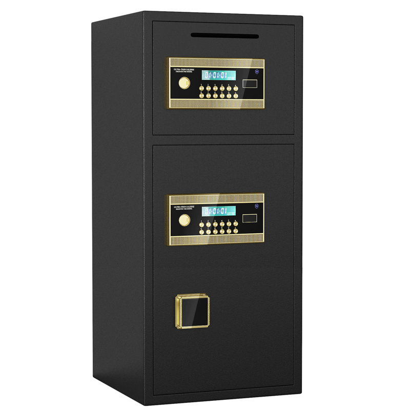 Large Double-Door Coin-Operated Safe, 33.46" H x 15.74" W x 14.17" D