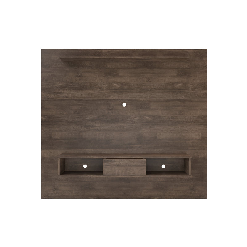 Meuble audio-vidéo flottant à deux tablettes pour téléviseur de 70 po ou moins fabriqué en bois d'ingénierie Hawkinsville