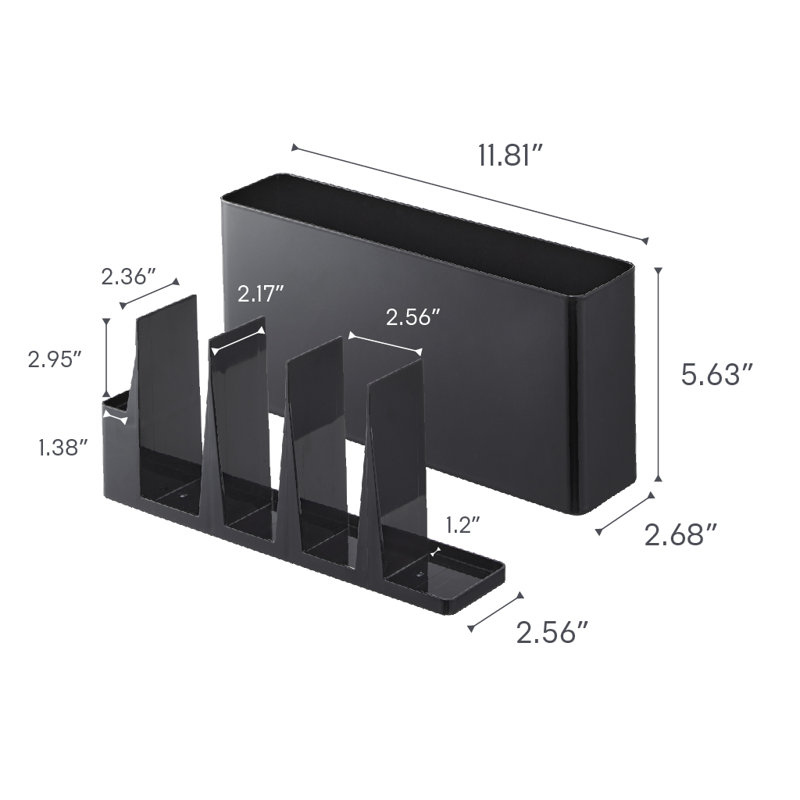 Porte-ustensiles Yamazaki Home, Noir
