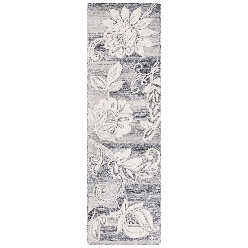 Jardin Hand Tufted Performance Floral Rug, Runner 2'3" x 8'