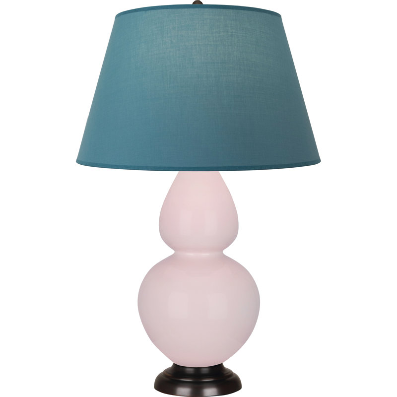 Double Gourd Table Lamp, Cobalt/Antique Silver, Tangerine/Taupe, Brass