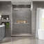 Glissoire Eviva X P 78 po H Porte de douche coulissante sans cadre en chrome avec verre trempé-116635655