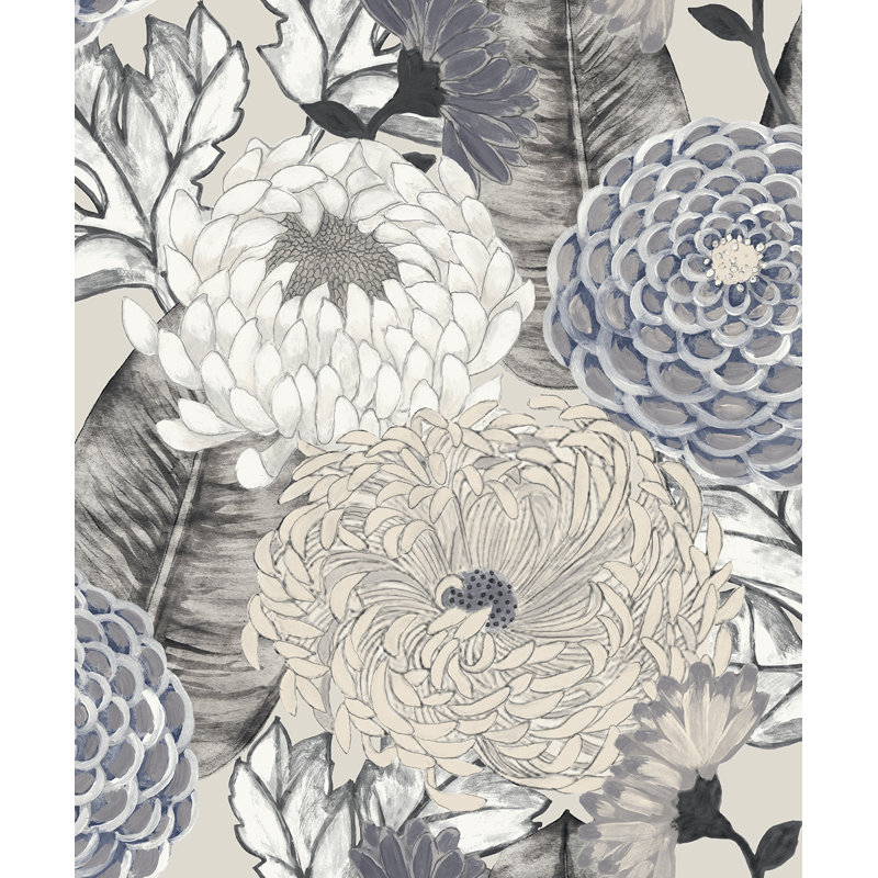 Rouleau de papier peint L 33 pi x l 21 po Peron, gris