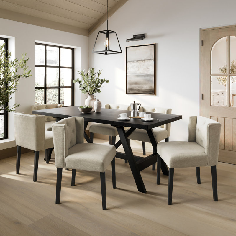 NANTUCKET RECTANGULAR DINING TABLE, Black, Black