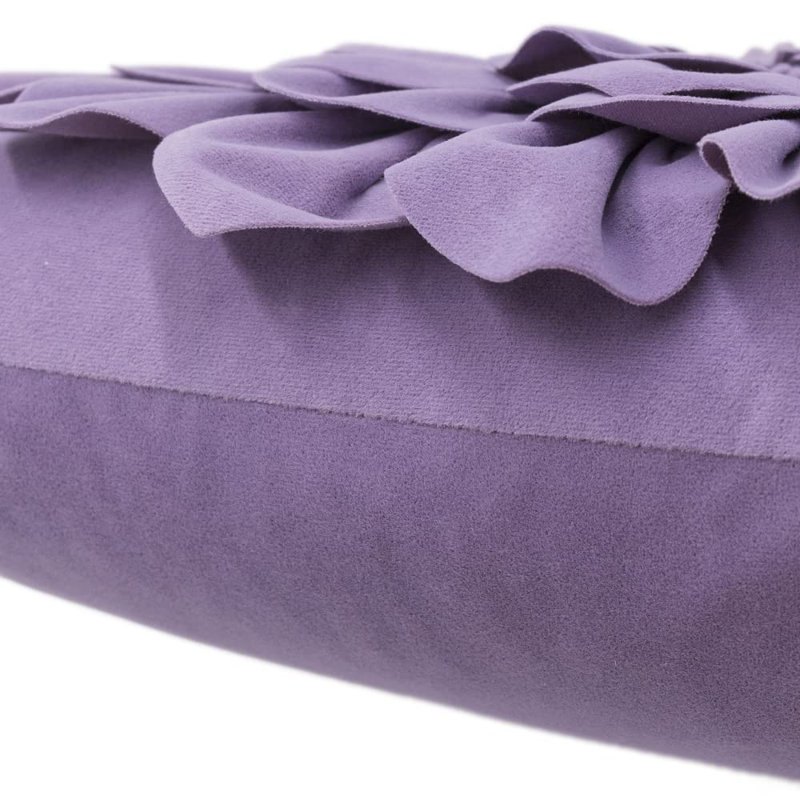  Housse de coussin en velours appliqué, Mauve