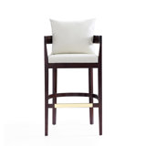 Lorello Upholstered Counter Stool with Solid Wood Frame