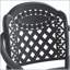 Chaise de patio en fonte d'aluminium avec coussins rouges (ensemble de 4)-130624069