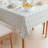 Rectangular Floral Cotton Twill Tablecloth