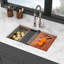 Évier de cuisine encastré à simple cuve 30 * 19 * 9 pouces en acier inoxydable de calibre 16, fonctionnalité de poste de travail, drainage en forme de X, patin pour utilisation silencieuse, paquet avec accessoires