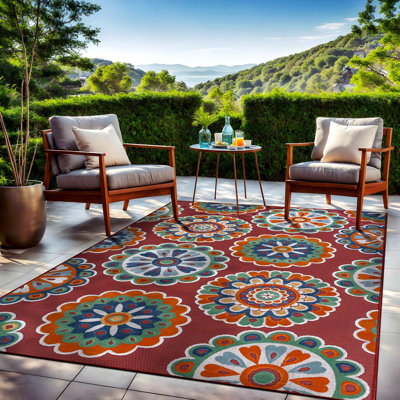 Tapis floral d'intérieur pour l'extérieur