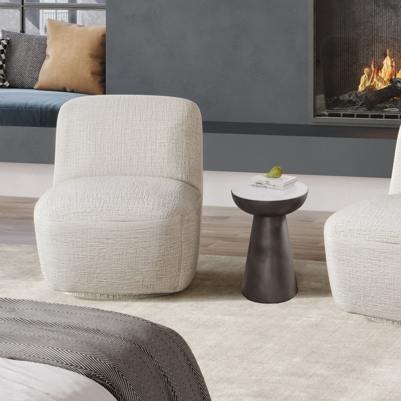 Fransen Marble Top End Table, 20" H x 15" W x 15" D