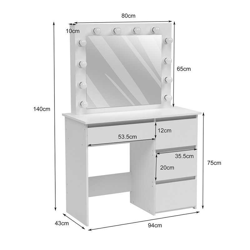 Oswaldo Dressing Table with Mirror