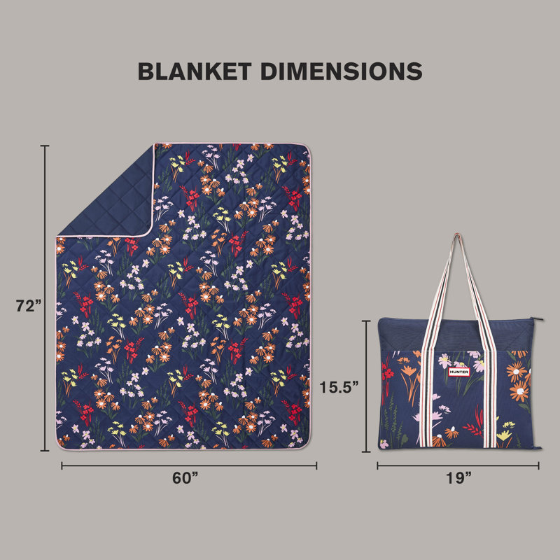 Hunter Outdoor Blanket Tote Bag, Navy