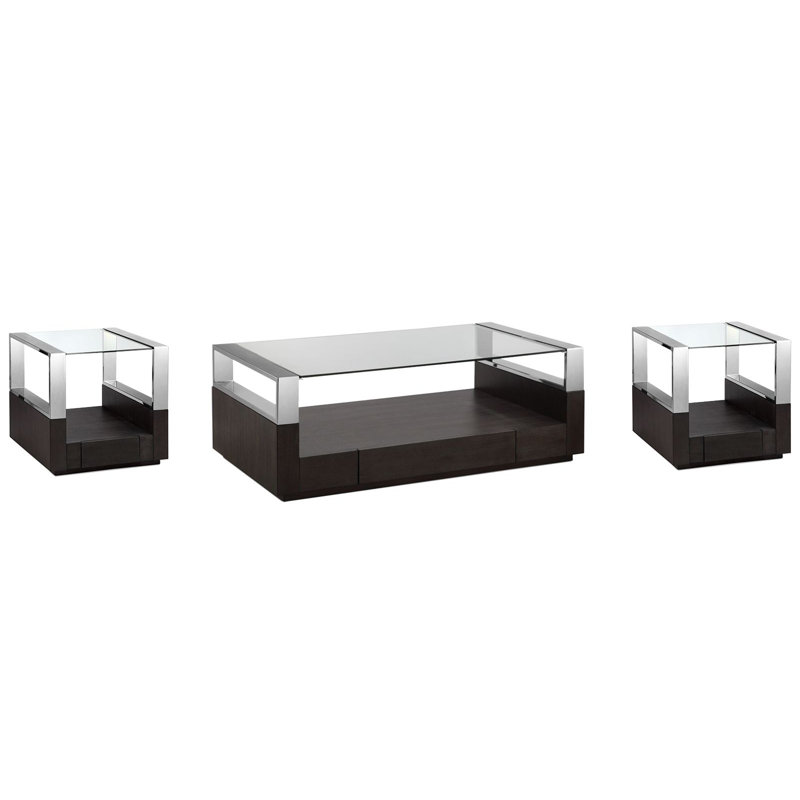 Rectangular Cocktail Table With 2 End Table, 3 Pieces: Coffee Table, 2 End Tables