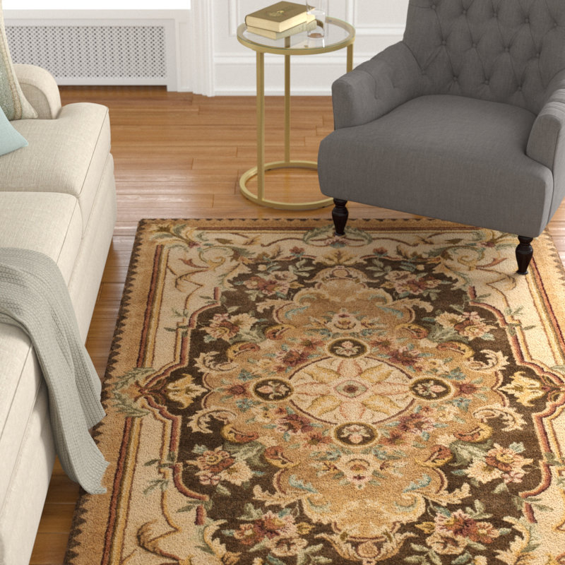 Tapis oriental en laine touffeté à la main Bedgood, Rectangle 6 pi x 9 pi