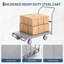Chariot plateforme 2 en 1 robuste - Chariot à plat en acier d'une capacité de 2 500 lb avec 4 rampes amovibles - Chariot à panneau pliant de 36 po x 24 po avec roues pivotantes de 6 po - Chariot de manutention industriel pour entrepôt