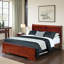 Élégant grand lit traditionnel en cappuccino - Design intemporel, mobilier de chambre durable et élégant - Assemblage facile-63829081