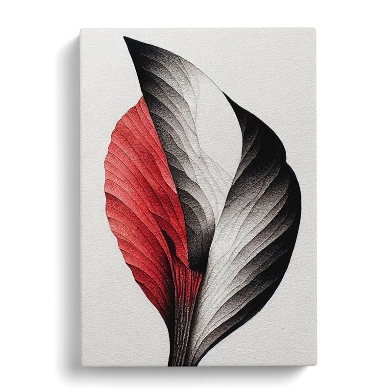 Clingmans Stippling Leaf - Wrapped Canvas, 50cm H x 35cm W