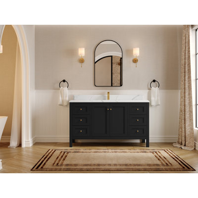 Nashville X P 22 po De meuble-lavabo simple en D