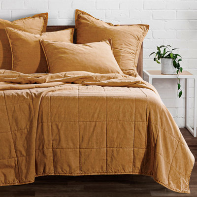 Cotton Canvas Stonewashed Coverlet Set