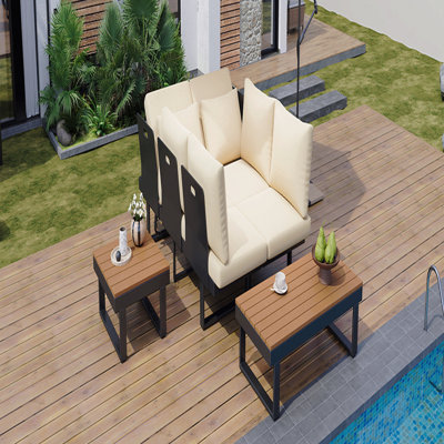 Ensemble de conversation pour canapé modulaire d'extérieur