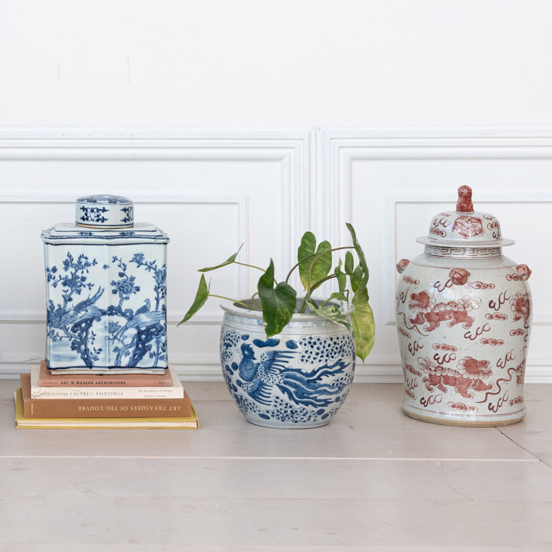 Pot à gingembre rétro en porcelaine