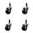 Phenolic Wheel Swivel Expanding Stem Caster Set SCC NB 3" x 1"