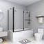 Mulhall 680mm W x 1300mm H Folding / Bi-Fold Semi-Frameless Bath Screen with Clear Glass