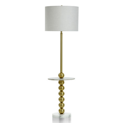 Tuart 64'' Antique Gold Tray Table Floor Lamp