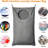 XL Hanging Laundry Hamper, Extra Large Tear-Resistance Door Hamper With 2 Types Hooks For Dirty Clothes, Save Bathroom Space Hanging Laundry Bag (36.5X 22 Inch,Grey)