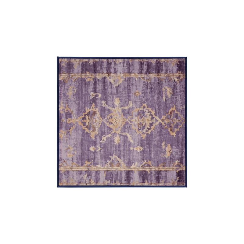 Tapis mauve lavable à la machine, Carré 3 pi