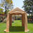7X12ft Outdoor Portable Gazebo Storage Shelter Shed With 2 Roll Up Zipper Doors & Vents Carport For Motorcycle Waterproof And UV Resistant Anti-Snow Portable Garage Kit Tent