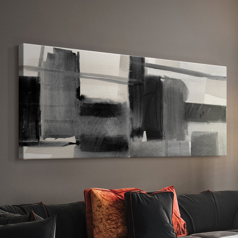 Ombres dans la soirée - Toile tendue avec châssis - Prêt à accrocher, H 12 po x l 30 po