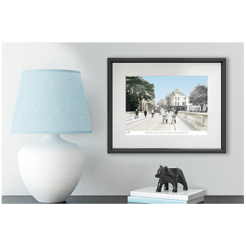 Bedford, High Street From Town Bridge 1921 - Single Picture Frame Print, 45cm H X 60cm W x 2cm D