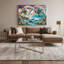 Art hawaïen arc-en-ciel gris sur toile-2077268183