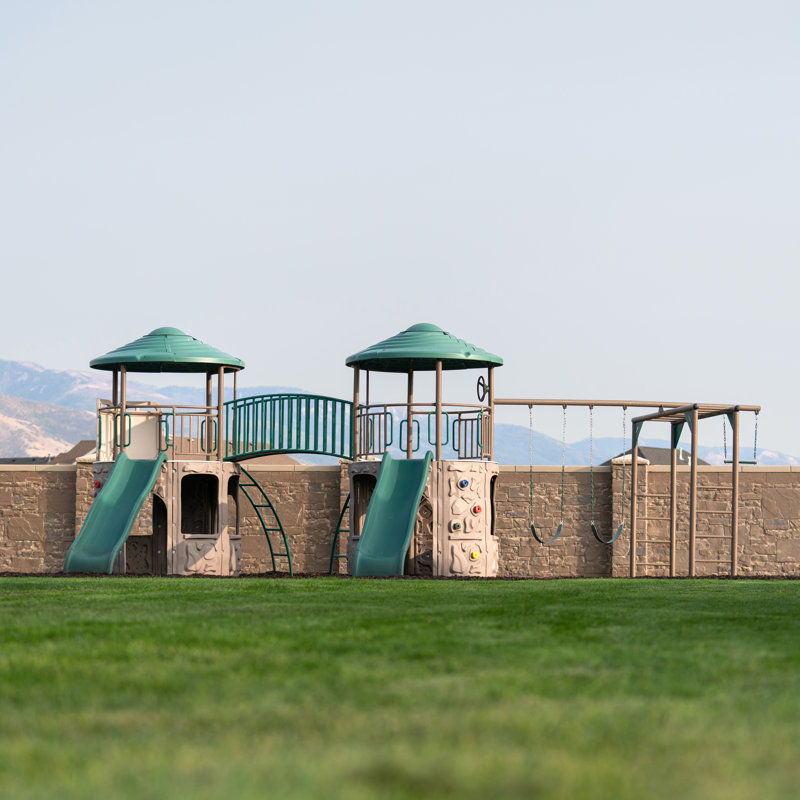 Double Adventure Tower With Monkey Bars