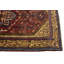 Tapis rouge rouille unique en laine noué à la main de style années 1970 de 4 pi x 6 pi 7 po Tatiauna