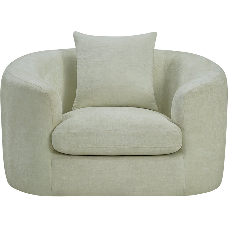 Chaise en tissu Penelope Chenille, Tissu chenille menthe