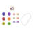 Bright Beginnings Commercial Grade 79 Piece Chain and Gears Accessory Set for Modular STEAM Wall Systems (Not Included)