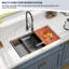 33" L x 19" W Undermount Double Bowl 60/40 Kitchen Sink Workstation 16 Gauge Stainless Steel Sink-129912838