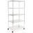 36'' W 5-Tier NSF-Certified Steel Shelving with Wheels
