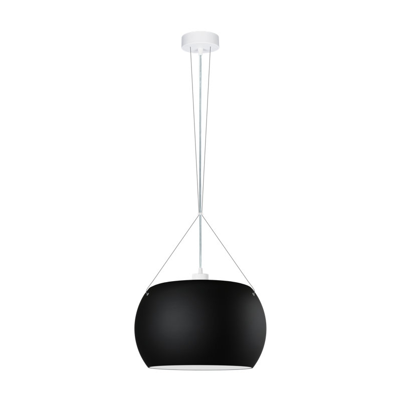 Velasquez 1 - Light Dome Pendant, Black Glossy / Opal, White, Transparent