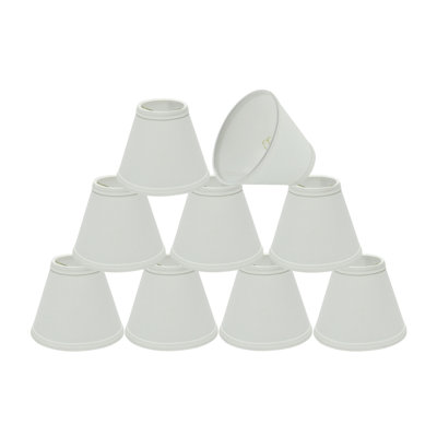 Abat-jour empire en lin H 5 po (attache) blanc