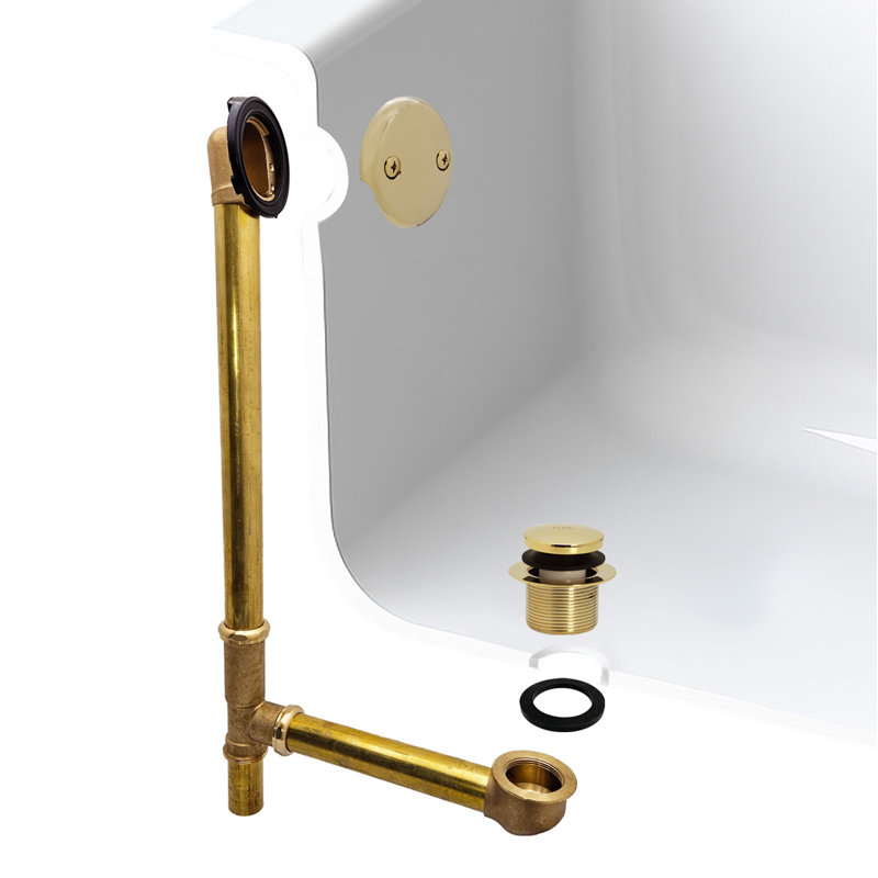 Drain de baignoire Tip Toe, Laiton poli