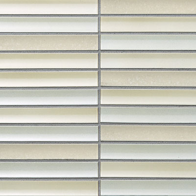 Sairin 1.28" x 8" Ceramic Grid Mosaic Wall Tile