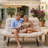 Oversized Double-Person Papasan Loveseat With Side Pockets-1395845079